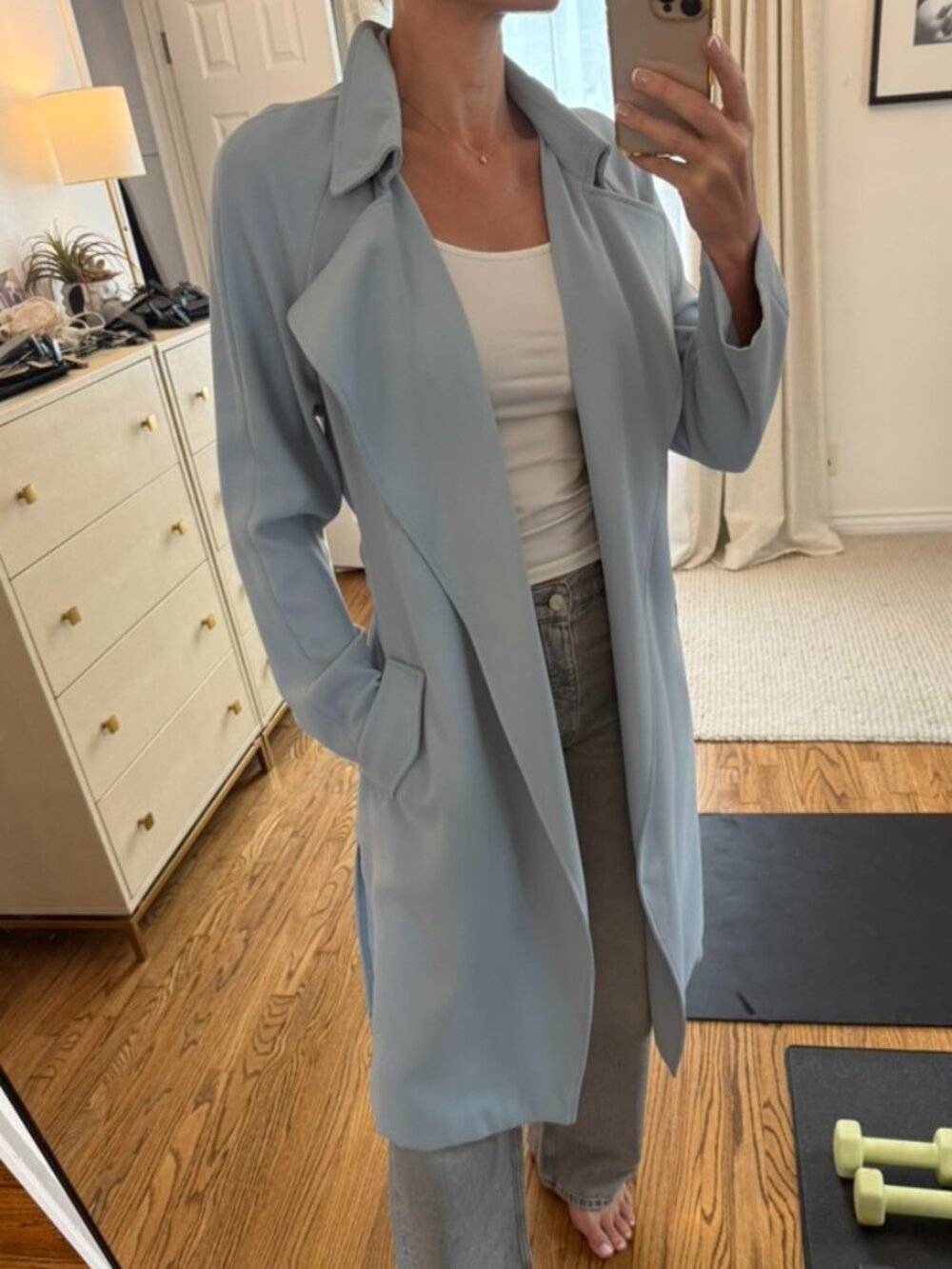 Lightweight, Light Blue Trench Coat